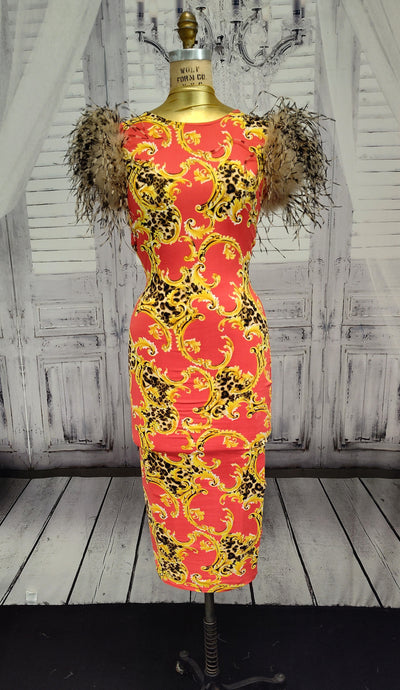 Con-Cheetah bodycon dress