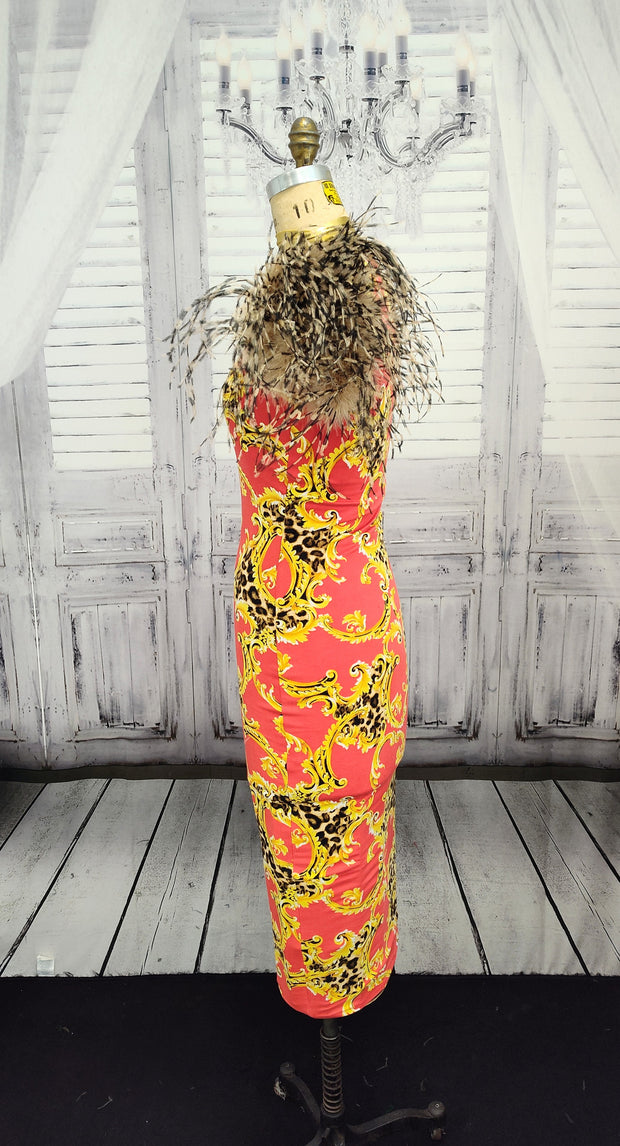 Con-Cheetah bodycon dress