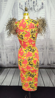 Con-Cheetah bodycon dress