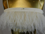 Ostrich Feather & Silk Chiffon Bralette