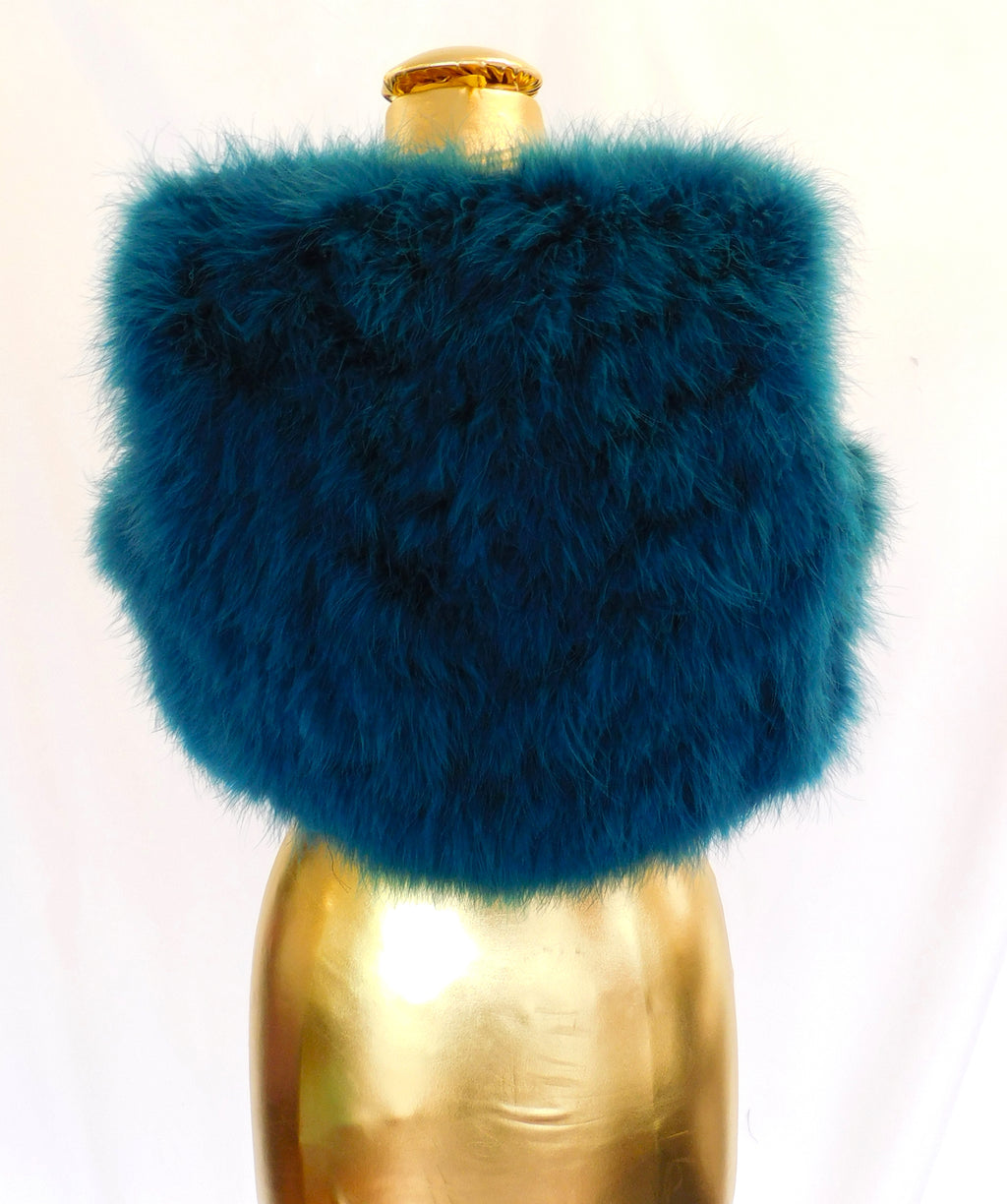 Marabou Feather Crop Vest