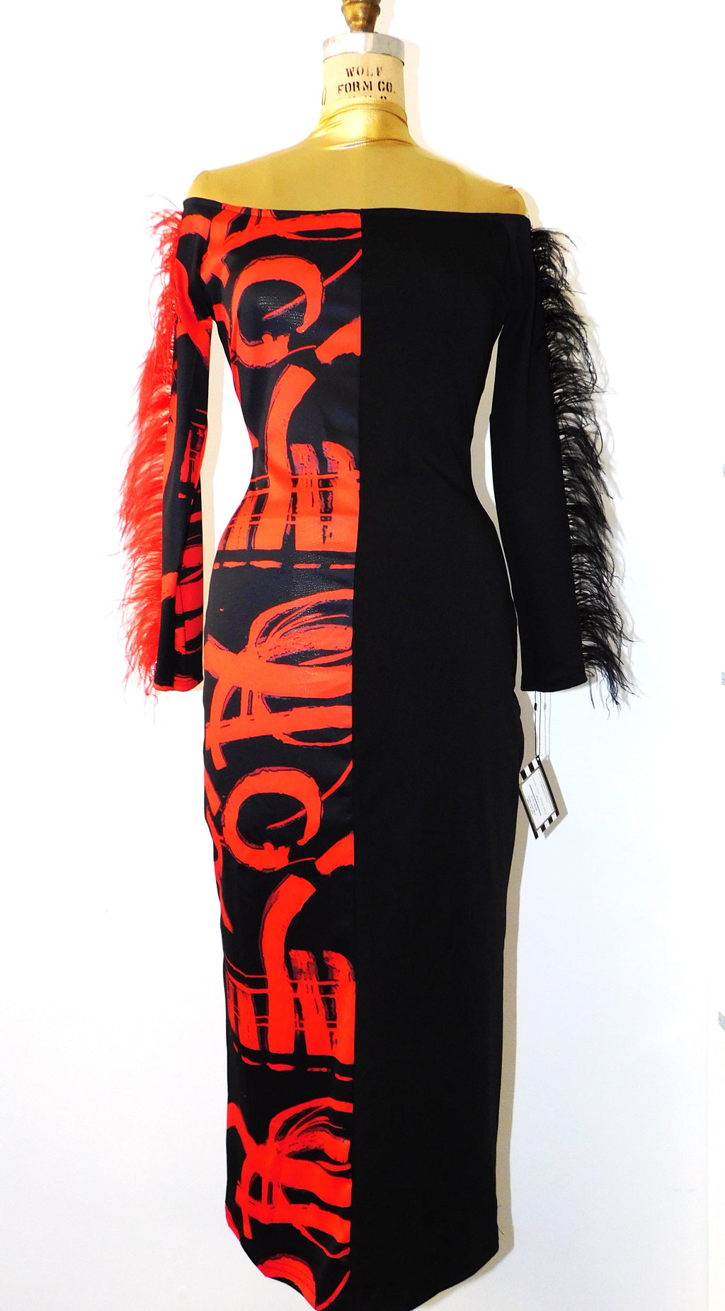 Abstract Midi-Dress