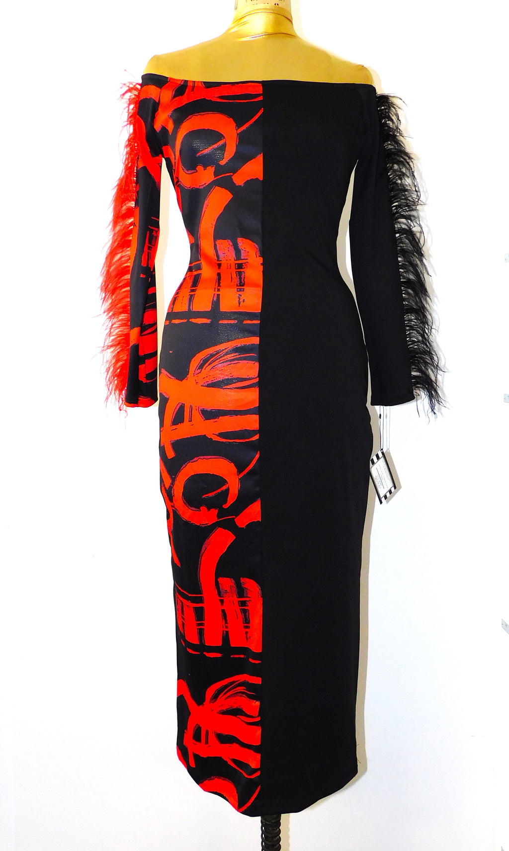 Abstract Midi-Dress