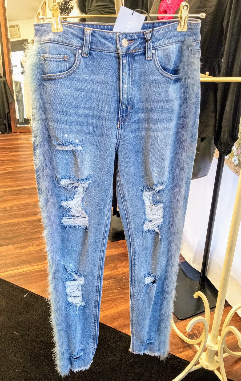 Distressed Mom Jeans