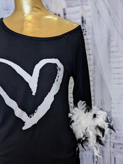 The 'Heart' Slouchy Shoulder Top
