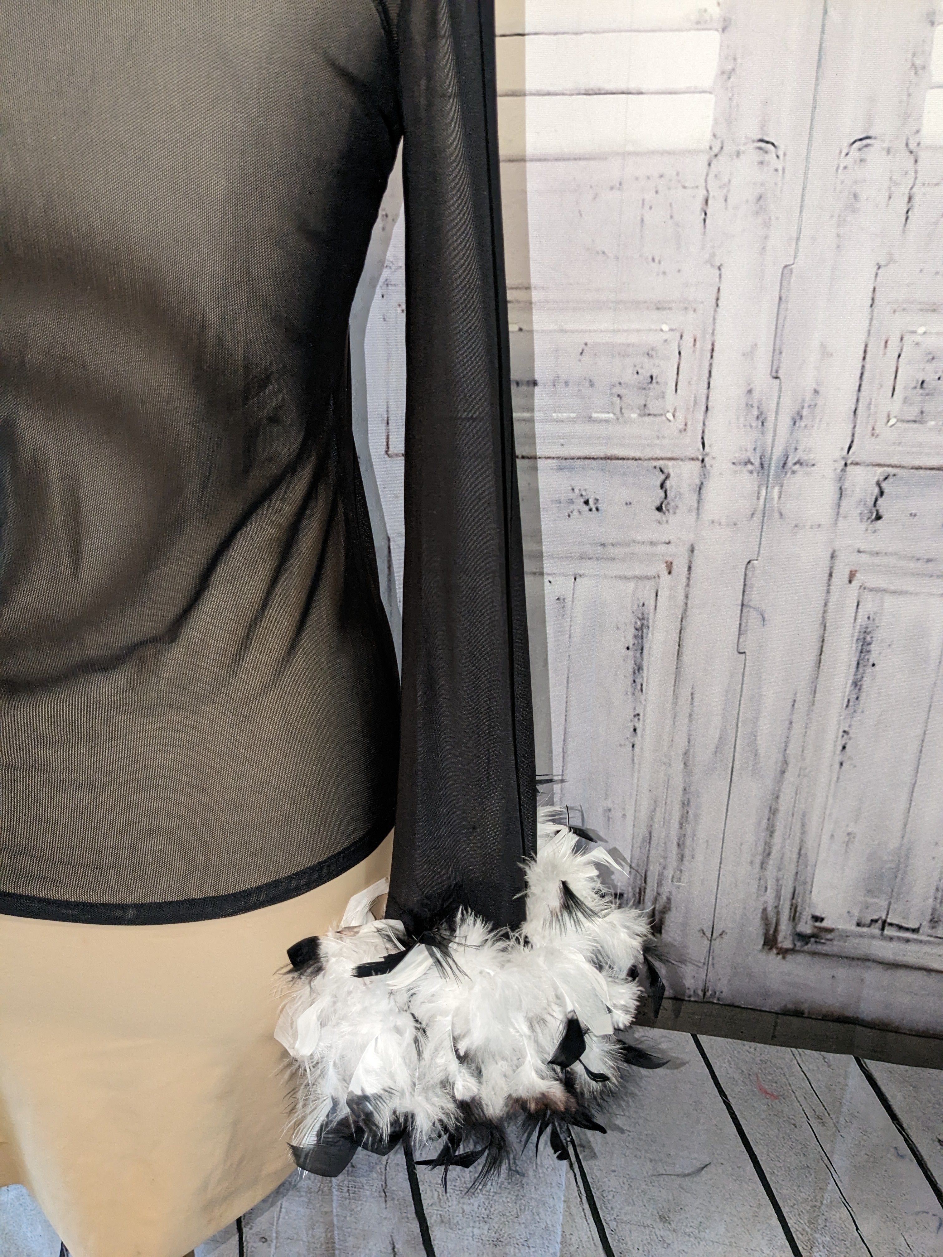 'Open Heart' Stretch Mesh Top