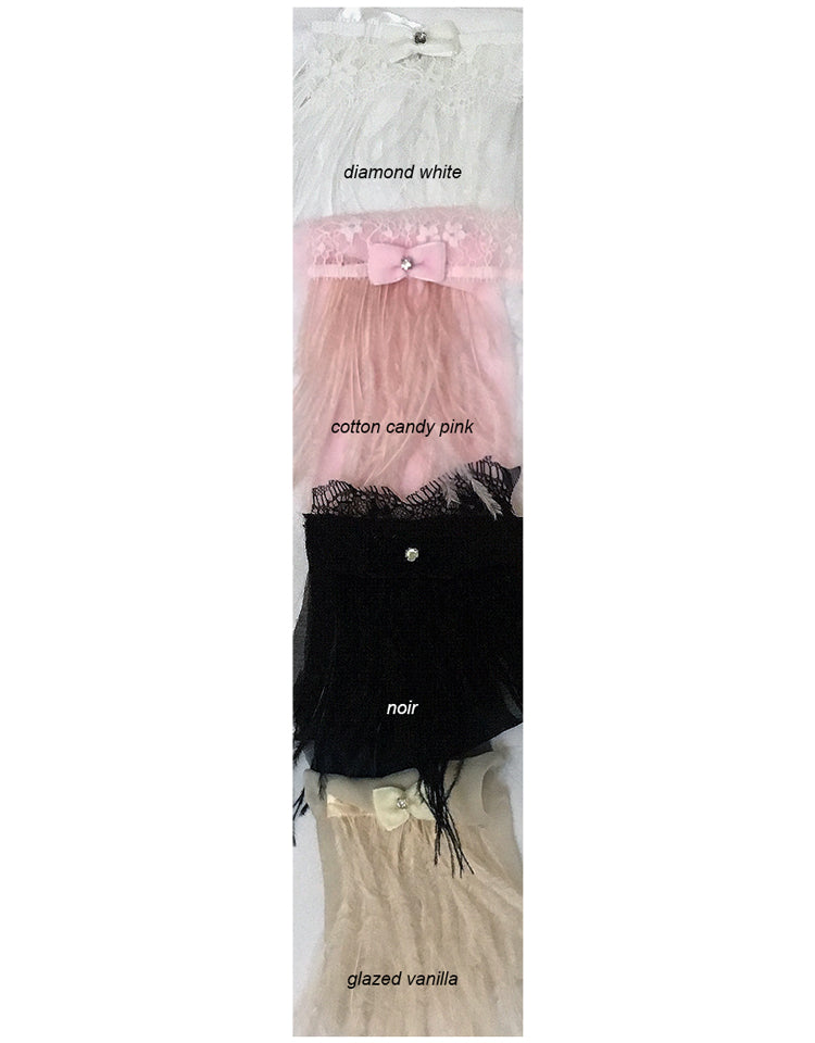 Ostrich Feather & Silk Chiffon Bralette