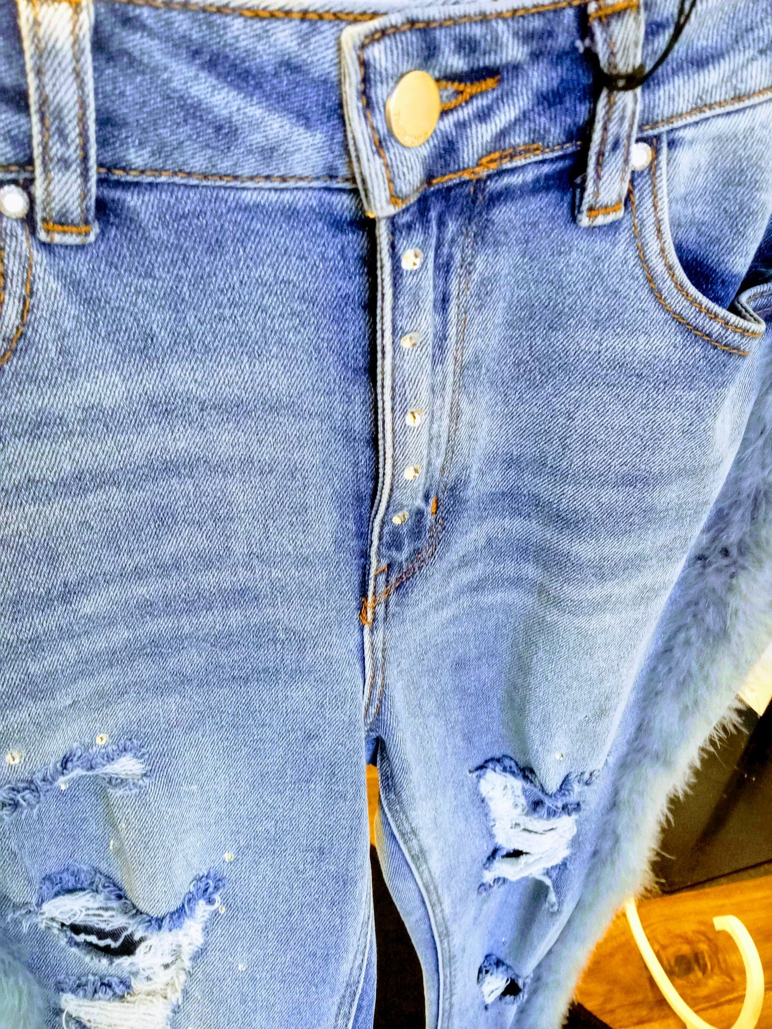 Distressed Mom Jeans