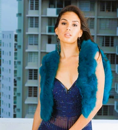 Marabou Feather Crop Vest