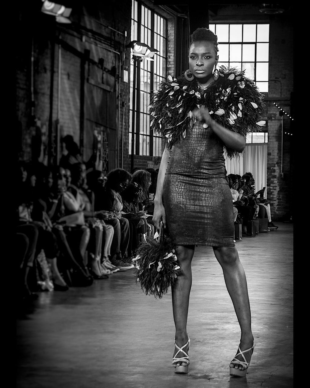 Fancy Ostrich & Rooster Feather Bolero Jacket